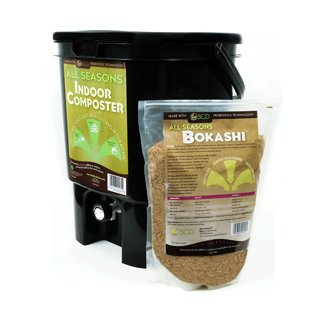 all season indoor composter set in a bokashi bin review