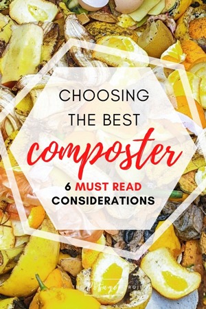 When choosing a composter there are 6 important considerations including the size of your outdoor area, how fast you’ll need compost and how much organic waste you produce. Find out all you need to know as well as my top suggestions #choosingacomposter #bestcomposter